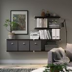 IKEA BERGSHULT/GRANHULT duvar rafı kombinasyonu venge-nikelaj kaplama - 09291066