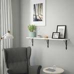 IKEA BERGSHULT/KROKSHULT duvar rafı beyaz-antrasit - 59326054