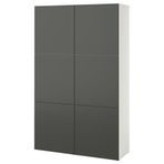 IKEA Besta 09575507 Beyaz-Koyu Gri Dolap