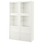 IKEA Besta 19196002 Beyaz-Şeffaf Cam Dolap
