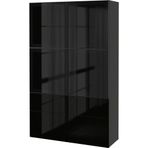 IKEA Besta 99195975 Venge-Parlak Cila Siyah Füme Cam Dolap