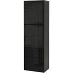 IKEA Besta 99412525 Venge-Parlak Cila Siyah Füme Cam Dolap