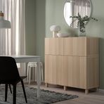 IKEA BESTA dolap kombinasyonu ağartılmış meşe görünümlü - 09480811