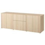 IKEA BESTA dolap kombinasyonu ağartılmış meşe görünümlü - 19325184