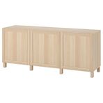 IKEA BESTA dolap kombinasyonu ağartılmış meşe görünümlü - 49421730