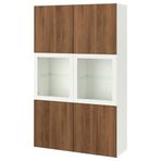 IKEA BESTA dolap kombinasyonu beyaz-ceviz görünüm - 79612224