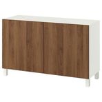 IKEA BESTA dolap kombinasyonu beyaz-ceviz görünüm - 89612191