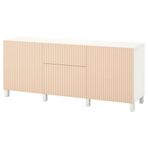 IKEA BESTA dolap kombinasyonu beyaz-huş kaplama - 89424326