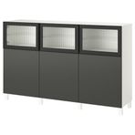 IKEA BESTA dolap kombinasyonu beyaz-koyu gri - 09575512