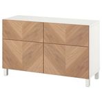 IKEA BESTA dolap kombinasyonu beyaz-meşe kaplama - 99421520