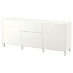 IKEA BESTA dolap kombinasyonu beyaz-parlak cila - 19195663