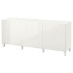 IKEA BESTA dolap kombinasyonu beyaz-parlak cila - 89139819