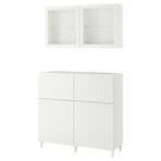 IKEA BESTA dolap kombinasyonu beyaz-şeffaf cam - 59412513