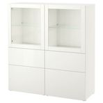IKEA BESTA dolap kombinasyonu beyaz-şeffaf cam - 79195797