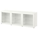 IKEA BESTA dolap kombinasyonu beyaz-şeffaf cam - 79325039