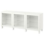 IKEA BESTA dolap kombinasyonu beyaz-şeffaf cam - 89139923