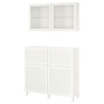 IKEA BESTA dolap kombinasyonu beyaz-şeffaf cam - 99412498