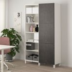IKEA BESTA dolap kombinasyonu beyaz-taş görünümlü - 09305068