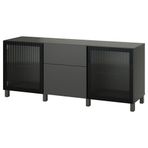 IKEA BESTA dolap kombinasyonu koyu gri - 29555834