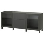 IKEA BESTA dolap kombinasyonu koyu gri - 69555832