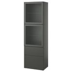IKEA BESTA dolap kombinasyonu koyu gri - 89622835