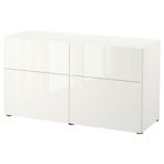 IKEA BESTA dolap kombinasyonu parlak cila-beyaz - 09412638