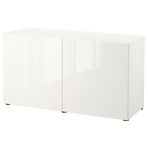 IKEA BESTA dolap kombinasyonu parlak cila-beyaz - 19324599