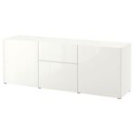 IKEA BESTA dolap kombinasyonu parlak cila-beyaz - 79325195