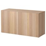 IKEA BESTA dolap ünitesi ağartılmış meşe görünümlü - 79047622