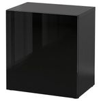 IKEA BESTA dolap ünitesi venge-parlak cila-siyah - 59046954