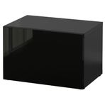 IKEA BESTA dolap ünitesi venge-parlak cila-siyah - 99046805