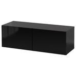 IKEA BESTA dolap ünitesi venge-parlak cila-siyah - 99047409