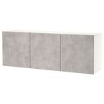 IKEA BESTA duvar dolabı beyaz-açık gri taş görünümlü - 39421801