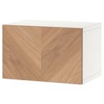 IKEA BESTA duvar dolabı beyaz-meşe kaplama - 39430872