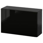 IKEA BESTA duvar dolabı venge-parlak cila-siyah - 29429275