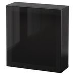 IKEA BESTA duvar dolabı venge-siyah-füme cam - 29441079