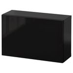 IKEA BESTA duvar dolabı venge-siyah-füme cam - 49440861