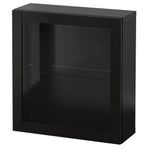 IKEA BESTA duvar dolabı venge-siyah-kahverengi-şeffaf cam - 09429667