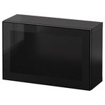 IKEA BESTA duvar dolabı venge-siyah-saydam cam - 69429339