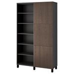 IKEA BESTA kapaklı kitaplık venge-kahverengi meşe kaplama - 19421699