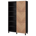 IKEA BESTA kapaklı kitaplık venge-meşe kaplama - 79421700