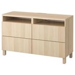 IKEA BESTA tv sehpası ağartılmış meşe görünümlü - 49193931