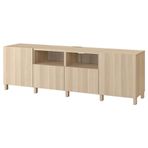 IKEA BESTA tv sehpası ağartılmış meşe görünümlü - 49401360