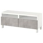 IKEA BESTA tv sehpası beyaz-açık gri - 19435861
