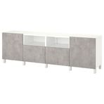 IKEA BESTA tv sehpası beyaz-açık gri - 59435939