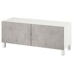 IKEA BESTA tv sehpası beyaz-açık gri - 89419438