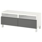 IKEA BESTA tv sehpası beyaz-koyu gri - 19435880