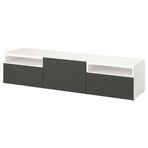 IKEA BESTA tv sehpası beyaz-koyu gri - 19572971