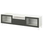 IKEA BESTA tv sehpası beyaz-koyu gri - 19572985