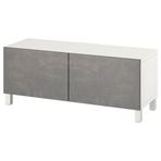 IKEA BESTA tv sehpası beyaz-koyu gri - 29419441